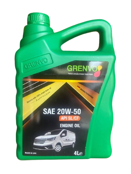 Grenvo SAE 20W-50 API SL/CF engine oil, 4 litre bottle